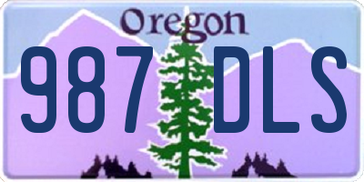 OR license plate 987DLS