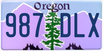 OR license plate 987DLX