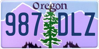 OR license plate 987DLZ