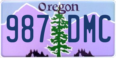 OR license plate 987DMC