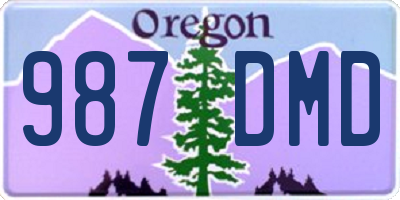 OR license plate 987DMD