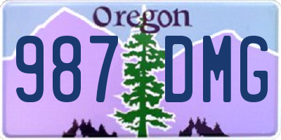 OR license plate 987DMG