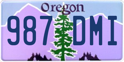 OR license plate 987DMI