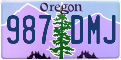 OR license plate 987DMJ