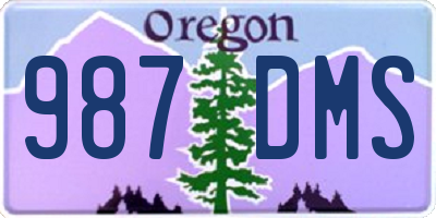 OR license plate 987DMS
