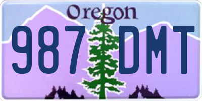 OR license plate 987DMT
