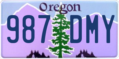 OR license plate 987DMY