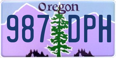 OR license plate 987DPH