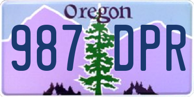 OR license plate 987DPR