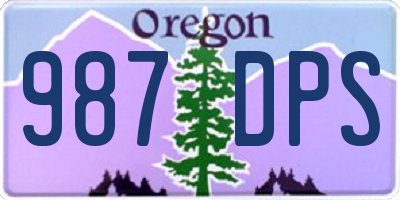OR license plate 987DPS