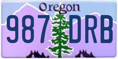 OR license plate 987DRB