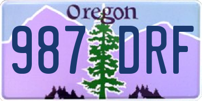 OR license plate 987DRF