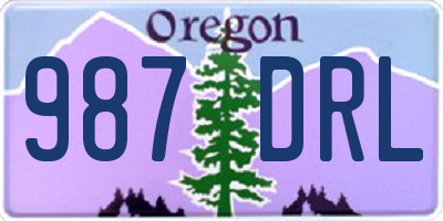 OR license plate 987DRL