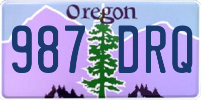 OR license plate 987DRQ