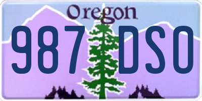 OR license plate 987DSO