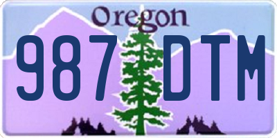 OR license plate 987DTM