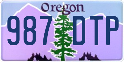 OR license plate 987DTP