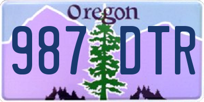 OR license plate 987DTR