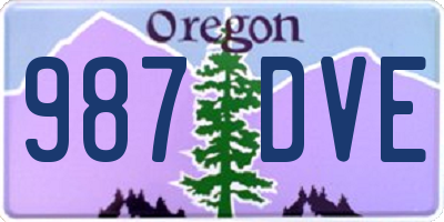 OR license plate 987DVE