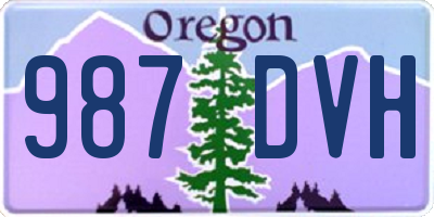 OR license plate 987DVH