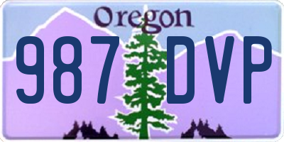 OR license plate 987DVP