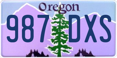 OR license plate 987DXS