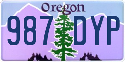 OR license plate 987DYP