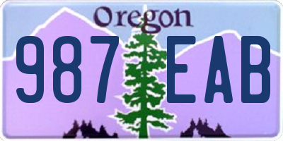 OR license plate 987EAB
