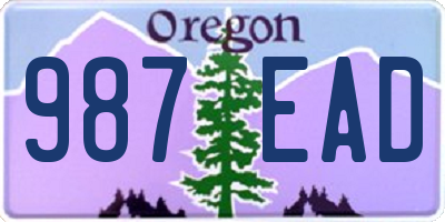 OR license plate 987EAD