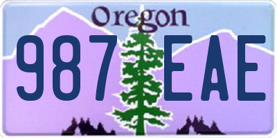 OR license plate 987EAE