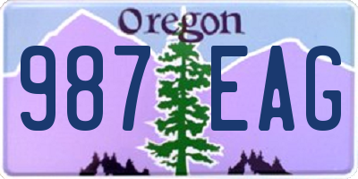 OR license plate 987EAG