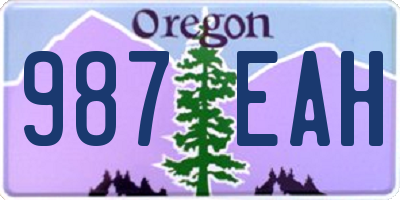 OR license plate 987EAH