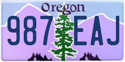 OR license plate 987EAJ