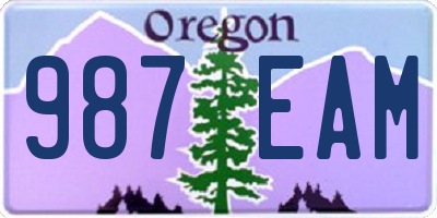 OR license plate 987EAM