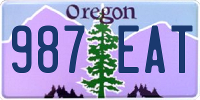OR license plate 987EAT