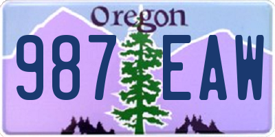 OR license plate 987EAW