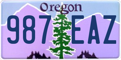 OR license plate 987EAZ