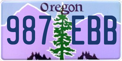 OR license plate 987EBB