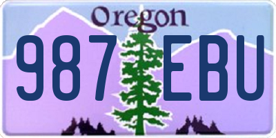 OR license plate 987EBU
