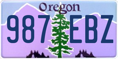 OR license plate 987EBZ