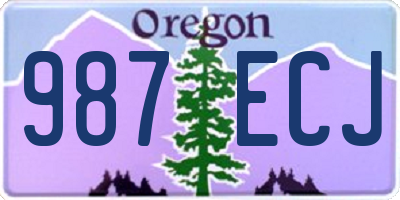 OR license plate 987ECJ