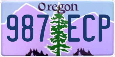 OR license plate 987ECP