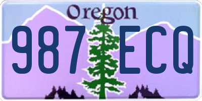 OR license plate 987ECQ
