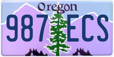 OR license plate 987ECS