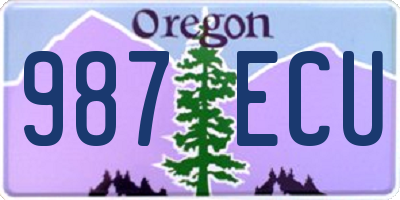 OR license plate 987ECU