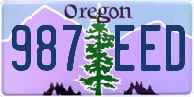OR license plate 987EED