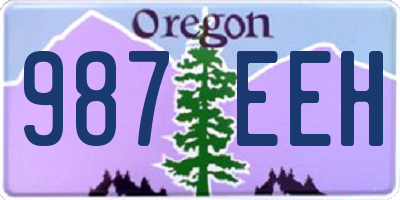 OR license plate 987EEH