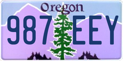 OR license plate 987EEY