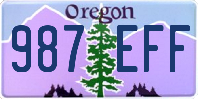 OR license plate 987EFF