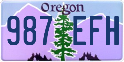 OR license plate 987EFH